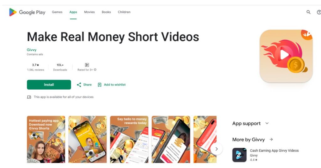  Make Real Money Short Videos App