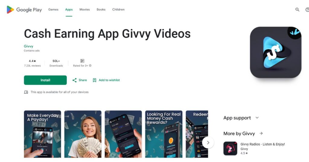 Cash Earning App Givvy Videos 